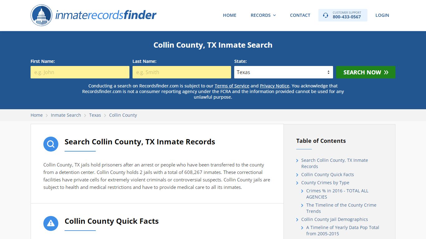 Collin County, TX Inmate Lookup & Jail Records Online