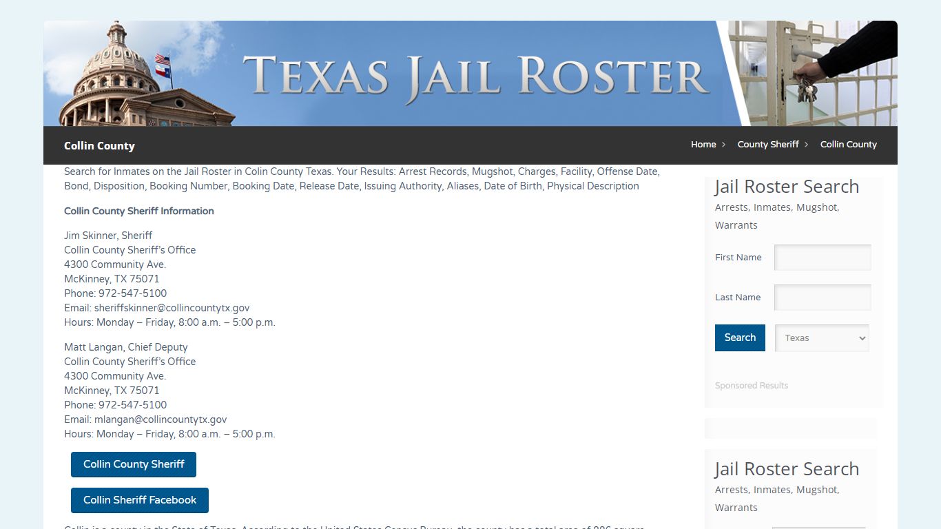 Collin County | Jail Roster Search